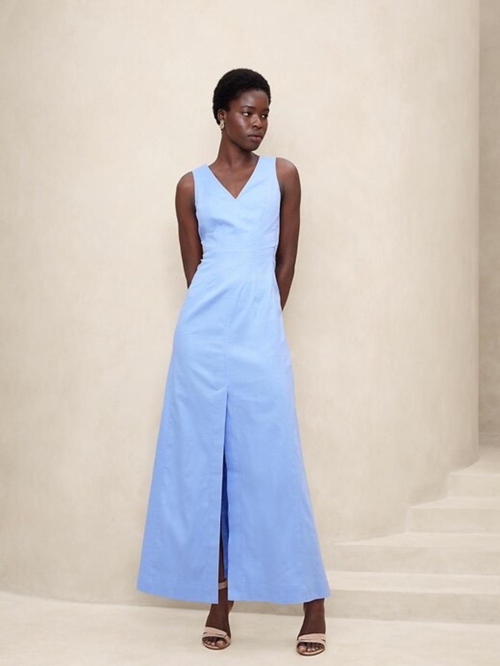 Banana Republic linen blend maxi dress